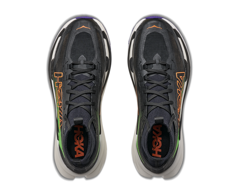 HOKA Tecton X 4 Men's Trail Running Shoes - Black Neon Green -5