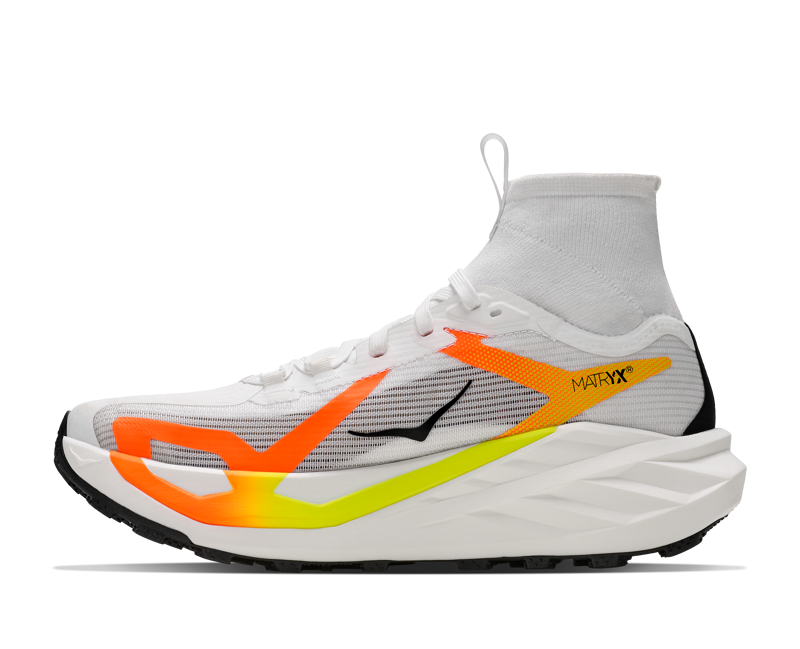 HOKA Tecton X 4 Men's Trail Running Shoes - Frost Neon Tangerine-3