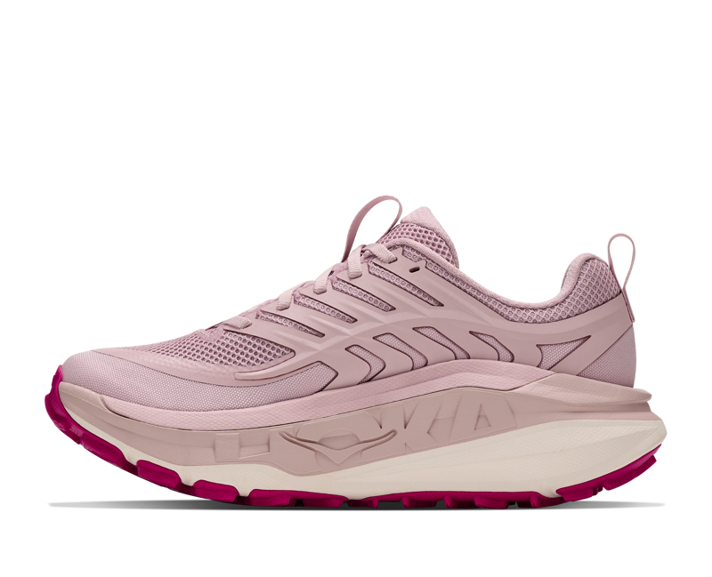 HOKA Stinson 8 Women's Supportive Trail Running Shoes - Pink Opal Alabaster-2