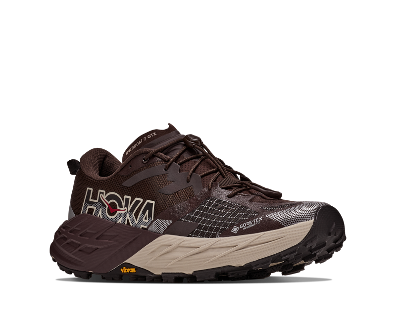 HOKA Speedgoat 7 GTX Men's Trail Running Shoes  - Spiced Chocolate River Rock Grey-1