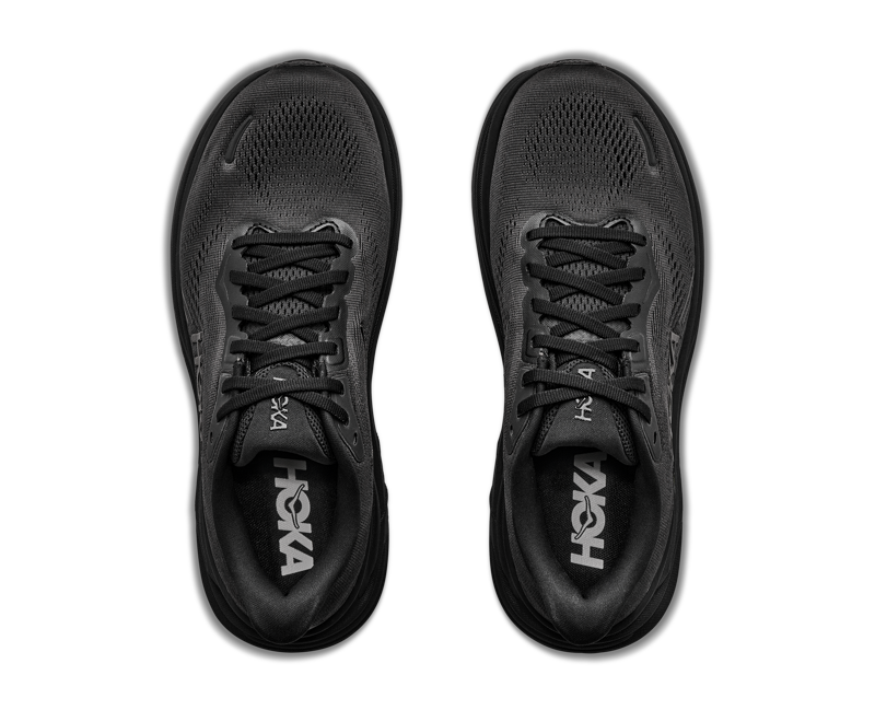Hoka Clifton 11 Wide Men's Running Shoes - Black Black -6