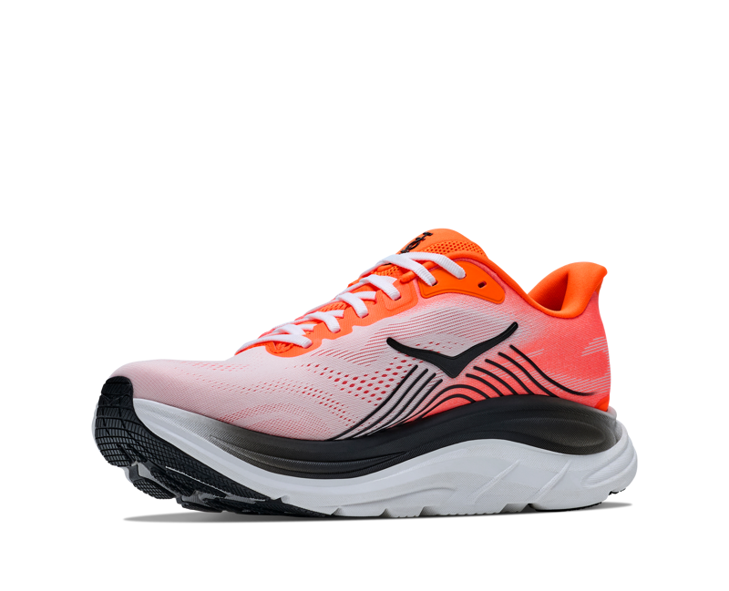 HOKA Clifton 11 WIDE Men's Running Shoes - Neon Tangerine Frost -3