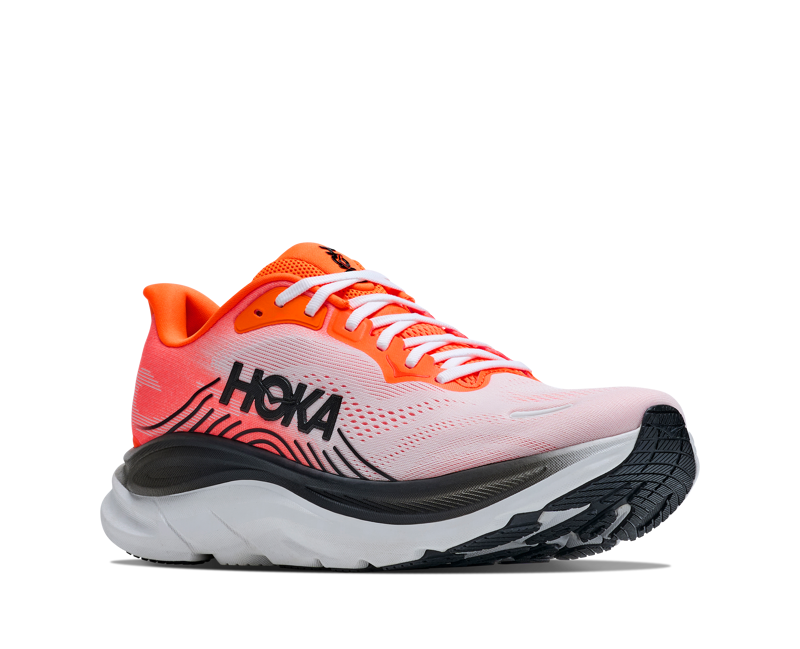 HOKA Clifton 11 WIDE Men's Running Shoes - Neon Tangerine Frost -1