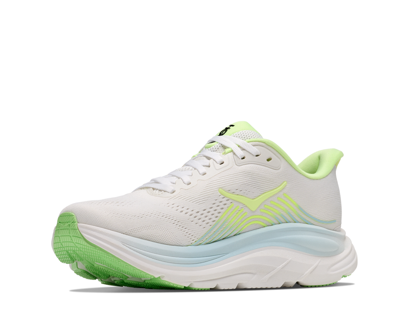 Hoka Clifton 11 WIDE Women's Running Shoes -  Frost Neon Yuzu -3