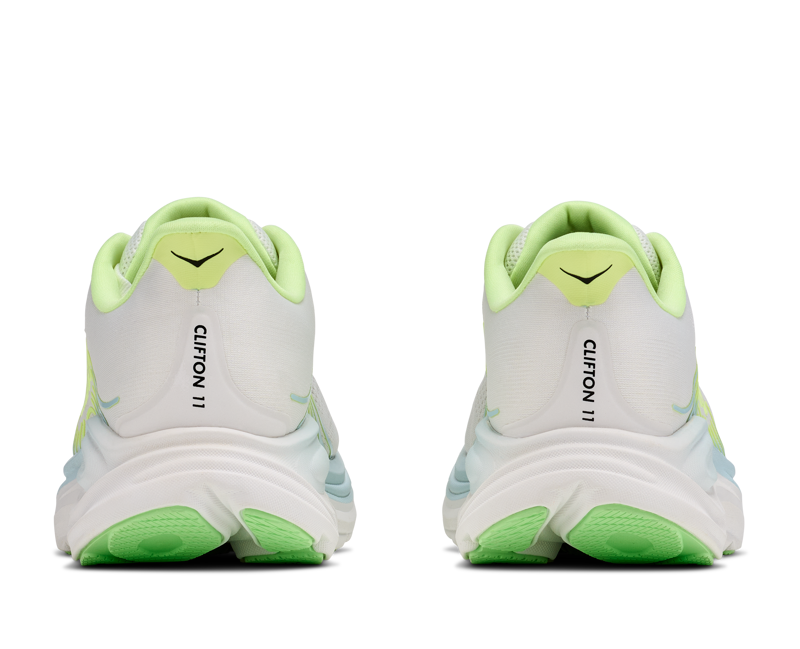 Hoka Clifton 11 WIDE Women's Running Shoes -  Frost Neon Yuzu -4