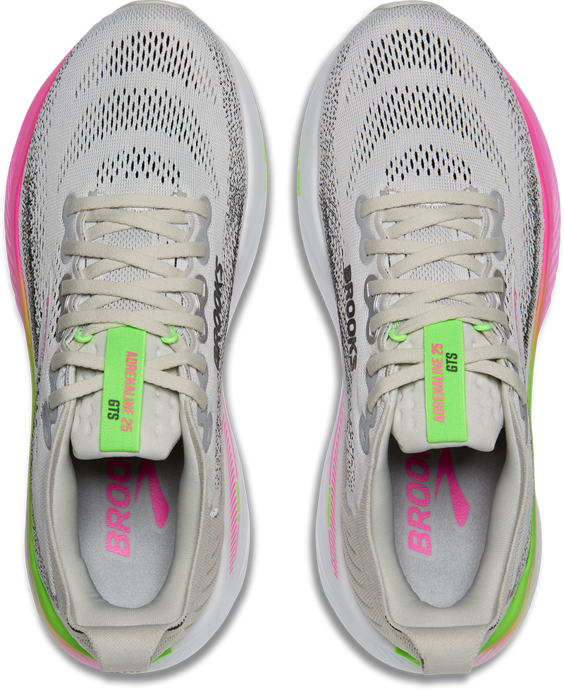 Brooks Adrenaline GTS 25 WIDE D Women's Supportive Running Shoes - Oyster Pink Green-4