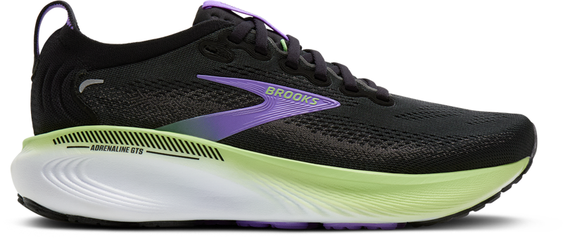 Brooks Adrenaline GTS 25 Women's Supportive Running Shoes - Black Blackened Pearl Purple
