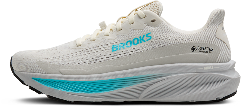 Brooks Ghost 17 GTX Women's Running Shoes - Coconut Oyster Blue-2