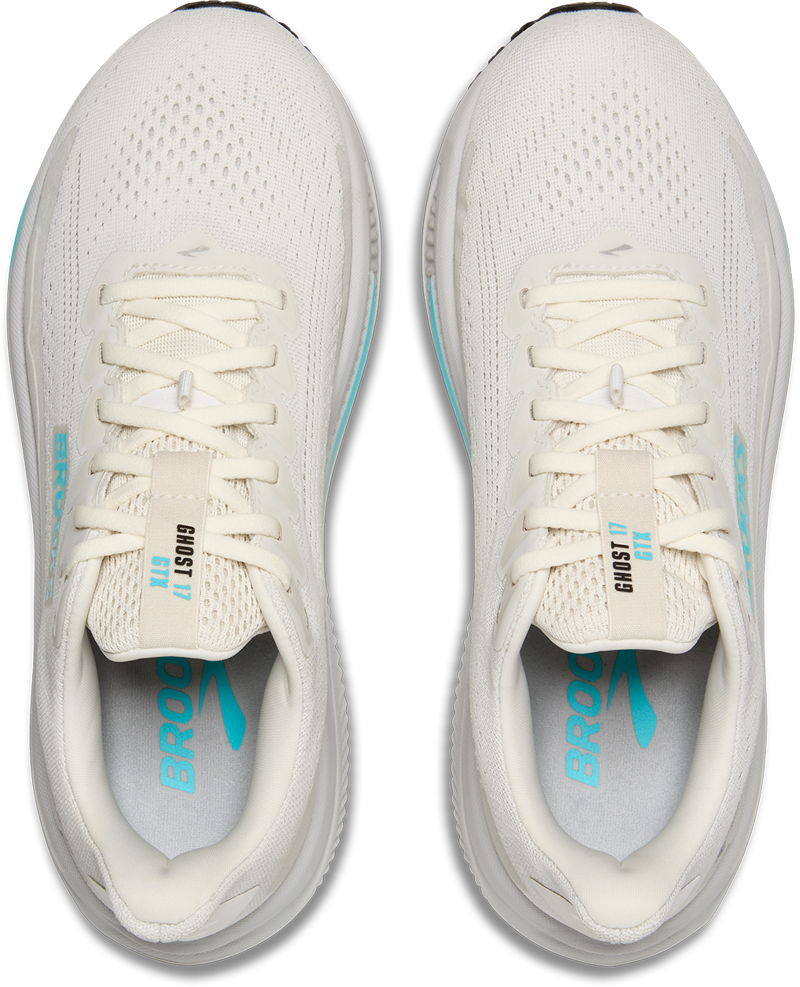 Brooks Ghost 17 GTX Women's Running Shoes - Coconut Oyster Blue-6
