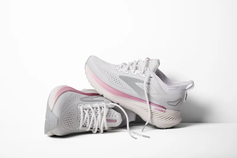 Brooks Glycerin 23 Women's Running Shoes - White Harbor Mist Metallic-8