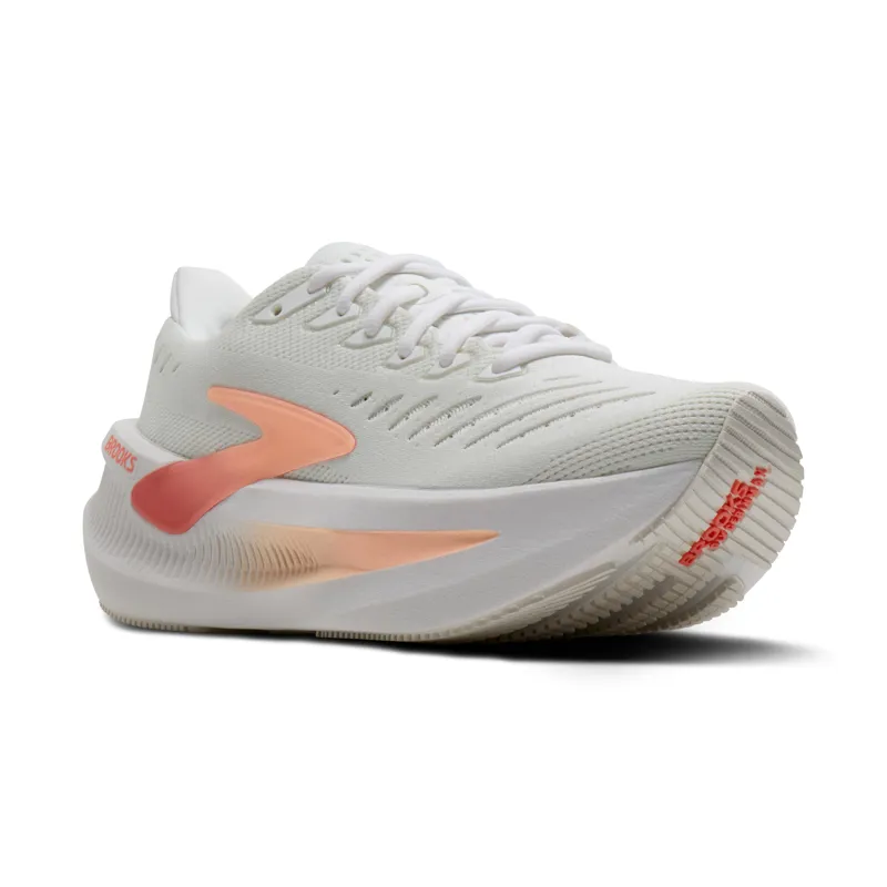 Brooks Glycerin Max 2 Women's Running Shoes - White Coral Peach-1