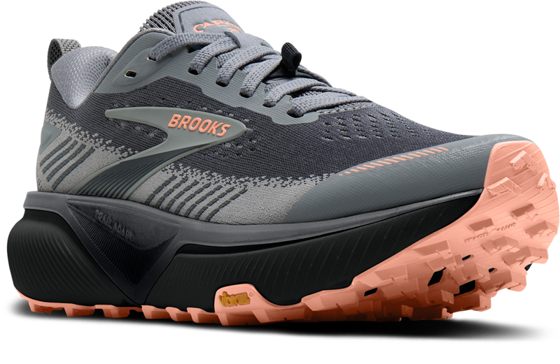 Brooks Cascadia 20 WIDE Women's Trail Running Shoes - Grey Grey Peach-1