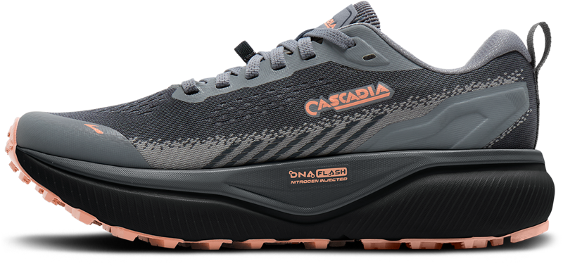 Brooks Cascadia 20 WIDE Women's Trail Running Shoes - Grey Grey Peach-2
