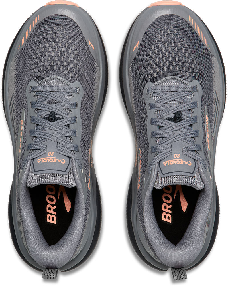 Brooks Cascadia 20 Women's Trail Running Shoes - Grey Grey Peach-6