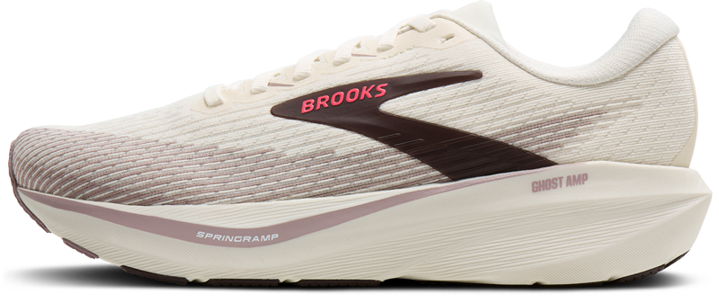 Brooks Ghost Amp Women's Running Shoes - Arctic Wolf Dove Pink-2