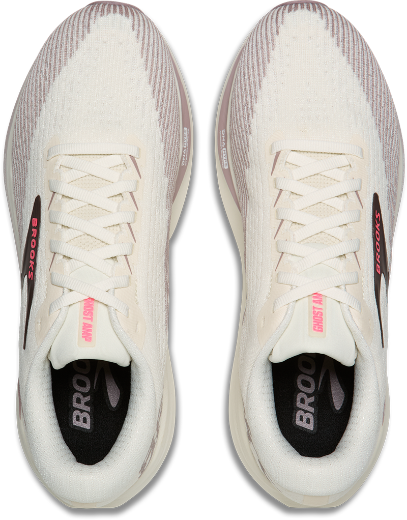 Brooks Ghost Amp Women's Running Shoes - Arctic Wolf Dove Pink-7