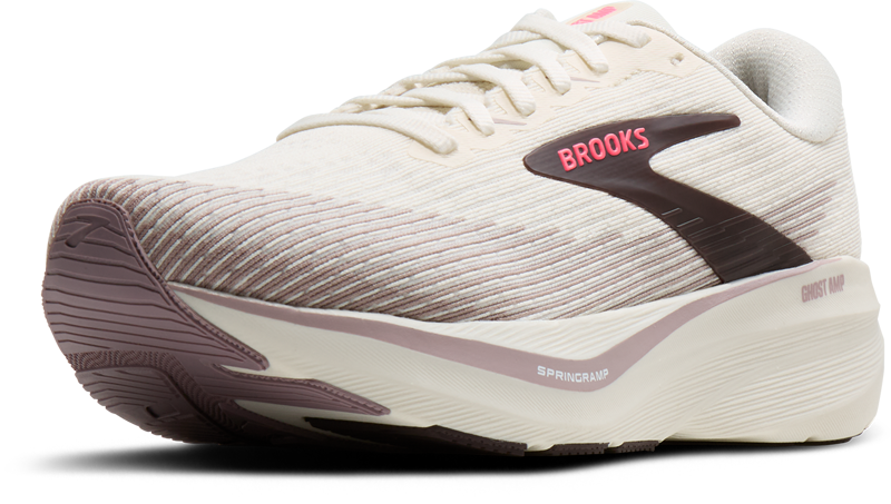 Brooks Ghost Amp Women's Running Shoes - Arctic Wolf Dove Pink-3