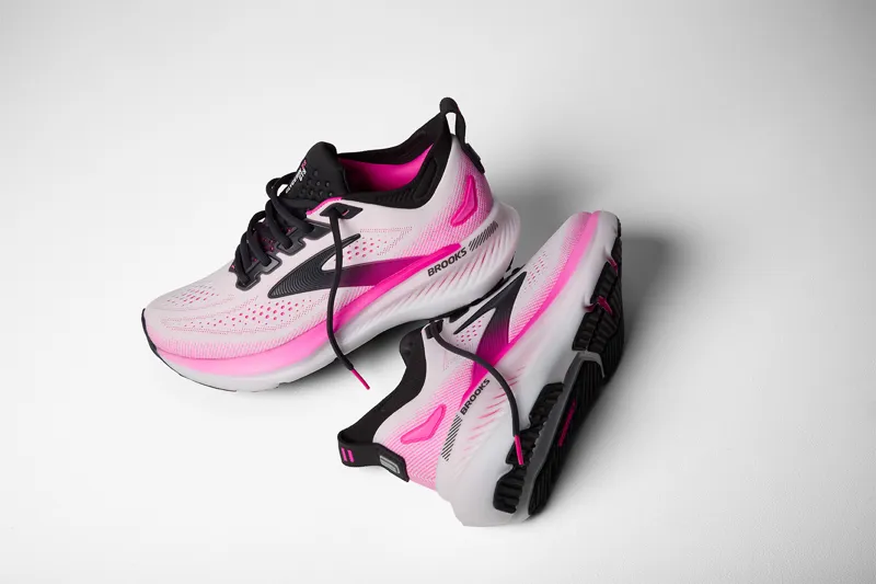 Brooks Glycerin GTS 23 Women's Supportive Running Shoes - White Phantom Cyber Pink-7
