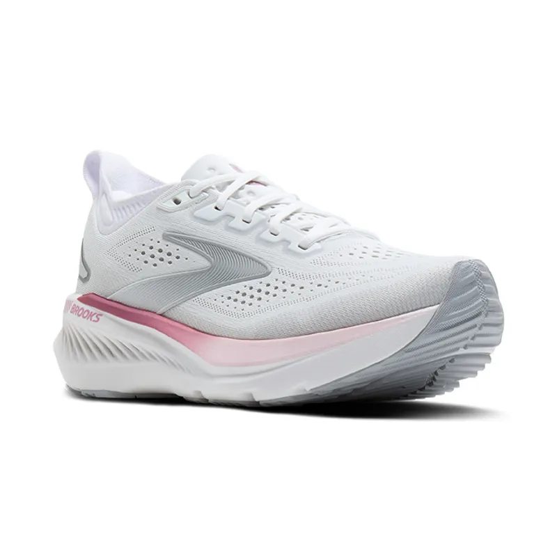 Brooks Glycerin GTS 23 Women's Supportive Running Shoes - White Harbor Mist Metallic-1