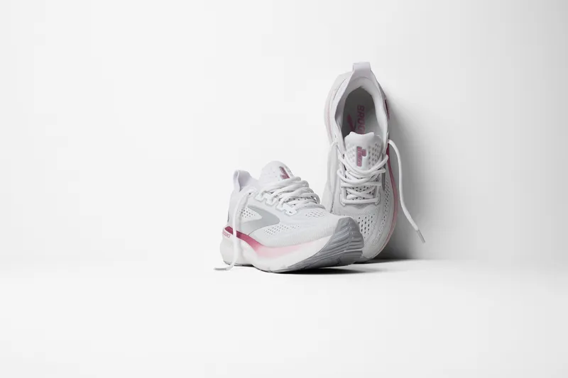 Brooks Glycerin GTS 23 Women's Supportive Running Shoes - White Harbor Mist Metallic-8