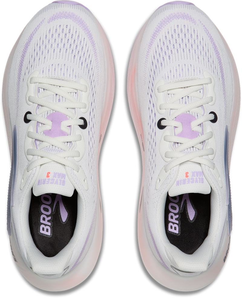 Brooks Glycerin Max 3 Women's Running Shoes - White Hyper Iris Coral-6
