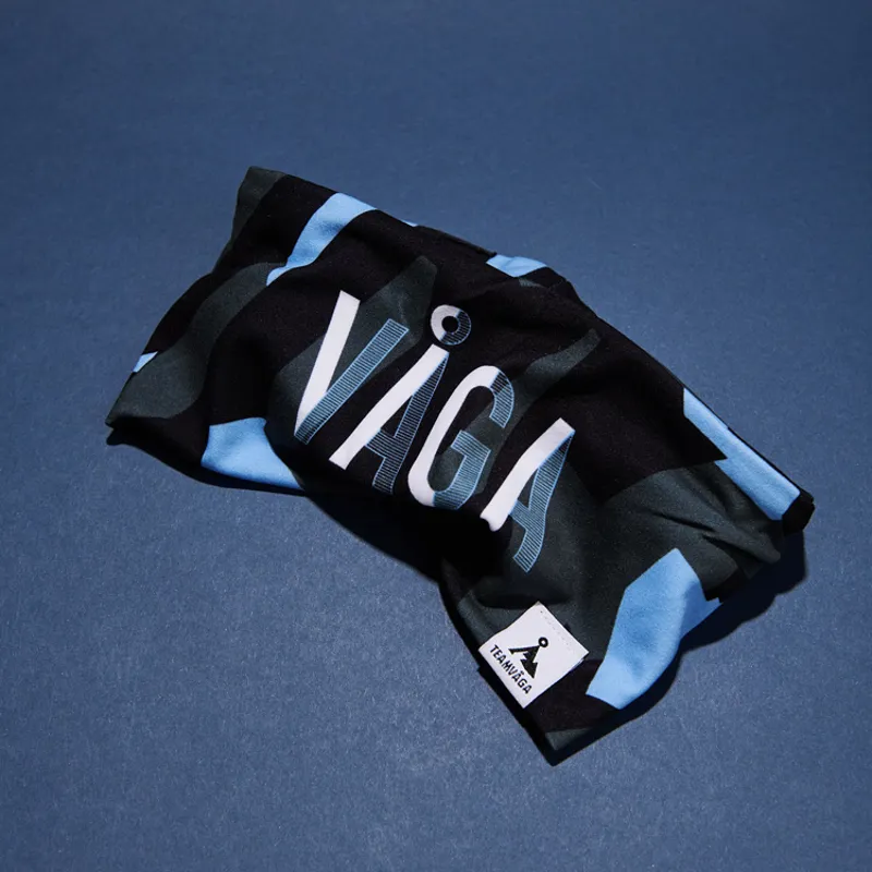 Headband Black Khaki Green Postal Blue