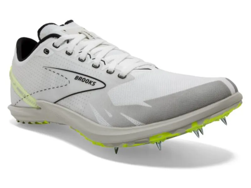 Brooks Draft XC Unisex Spikes - White Black Nightlife-1