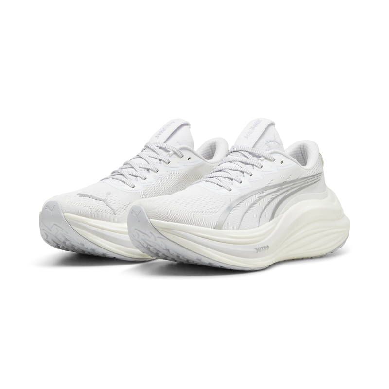 Puma MagMax NITRO Men's Cushioned Running Shoes White Silver-1