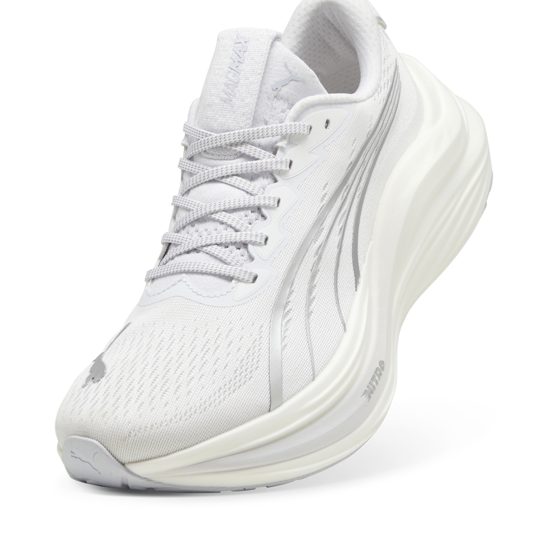 Puma MagMax NITRO Men's Cushioned Running Shoes White Silver-4