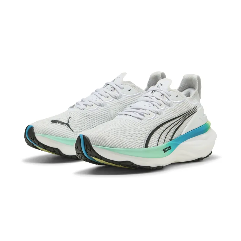 Puma ForeverRun NITRO 2 Women's Supportive Running Shoe White-Mint Melt-1
