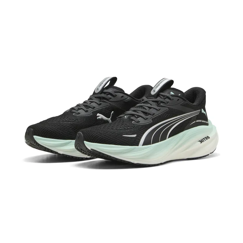 Puma Magnify NITRO 3 Women's Neutral Running Shoes Black-Mint Melt-1
