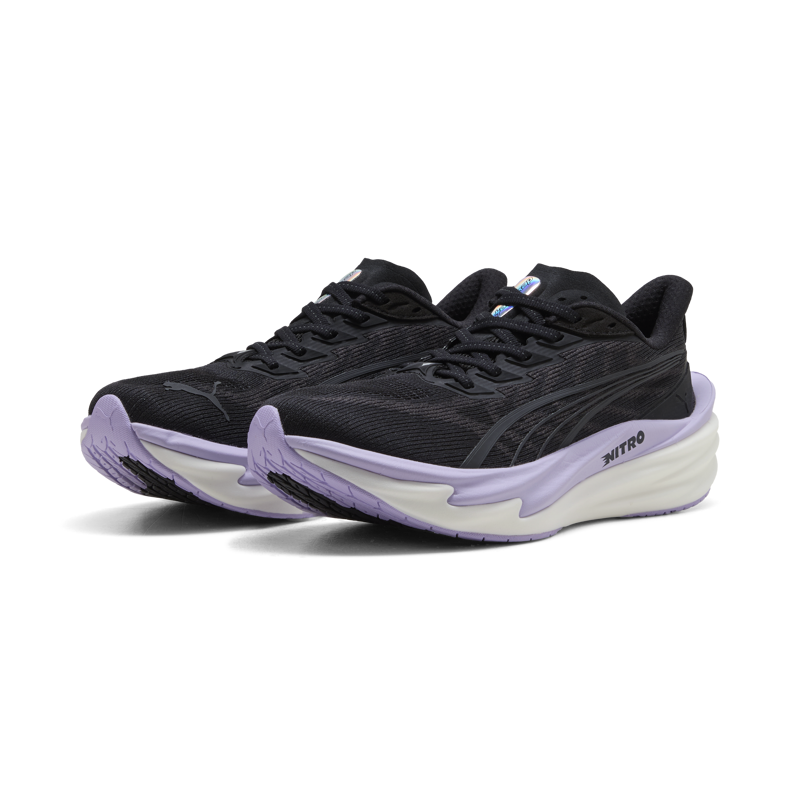 Puma Deviate NITRO 4 Women's Running Shoes - Puma Black Light Lavender-2