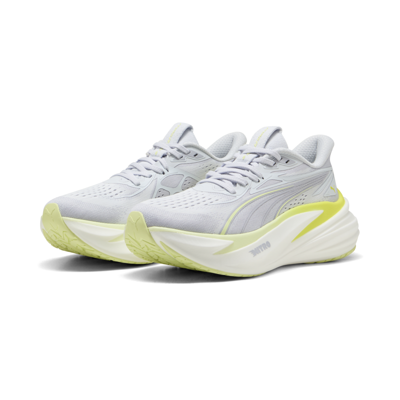 Puma MagMax NITRO 2 Women's Running Shoes - Silver Mist-Apple Spritz-6