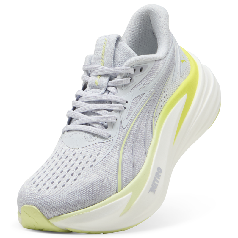 Puma MagMax NITRO 2 Women's Running Shoes - Silver Mist-Apple Spritz-3