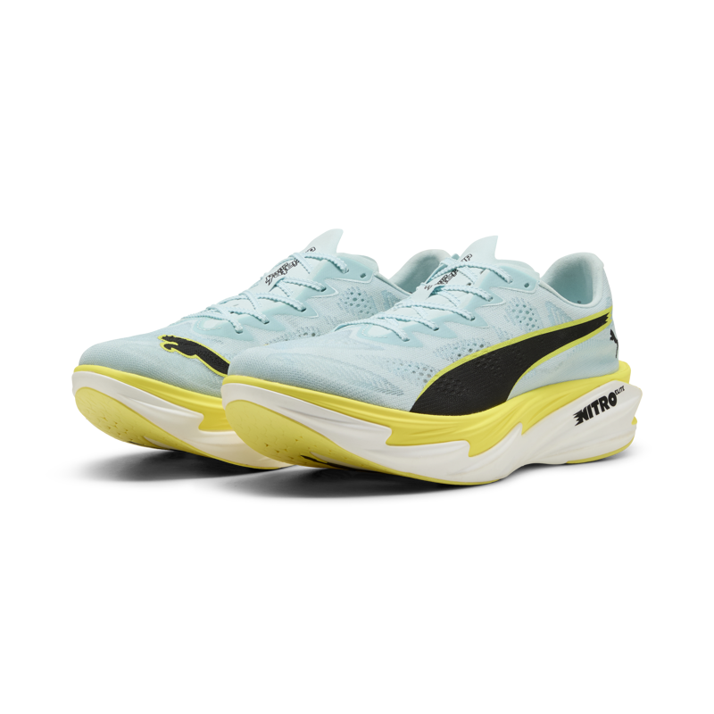 Puma Deviate NITRO Elite 4 Men's Race Day Shoes - Fresh Water-Lemon Crush-Black-White-1