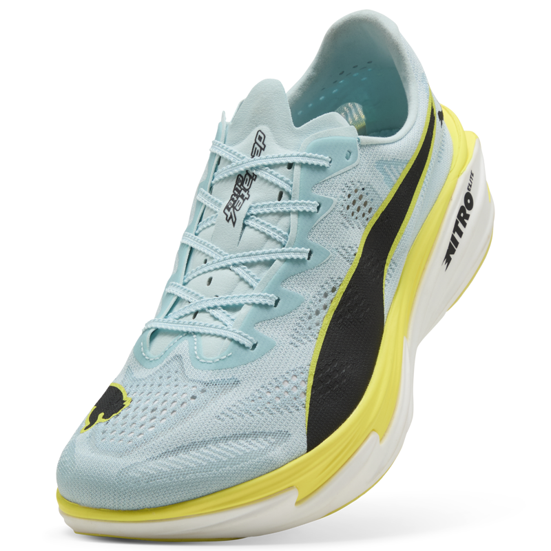 Puma Deviate NITRO Elite 4 Men's Race Day Shoes - Fresh Water-Lemon Crush-Black-White-6
