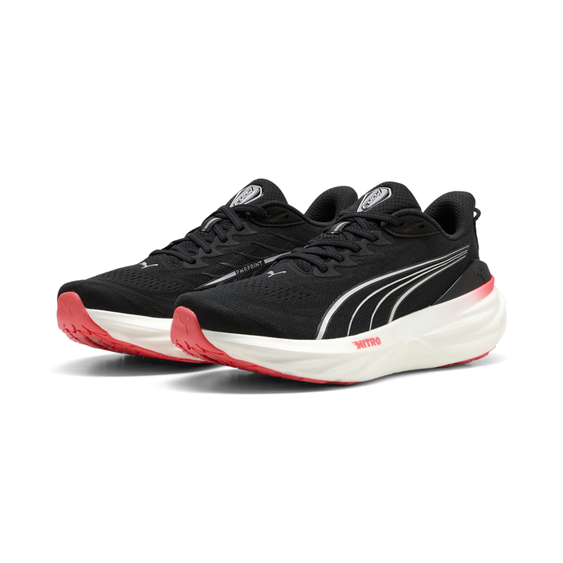 Puma ForeverRun NITRO 3 Men's Supportive Running Shoes - Puma Black Ultra Red-3