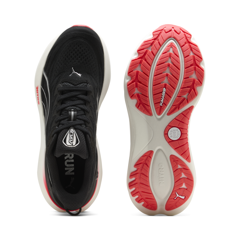 Puma ForeverRun NITRO 3 Men's Supportive Running Shoes - Puma Black Ultra Red-6