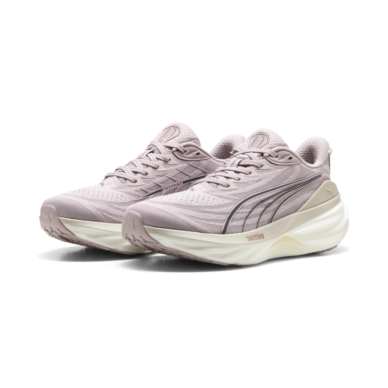 Puma ForeverRun Nitro 3 Women's Supportive Running Shoes - Misty Pink Silver Fog -3