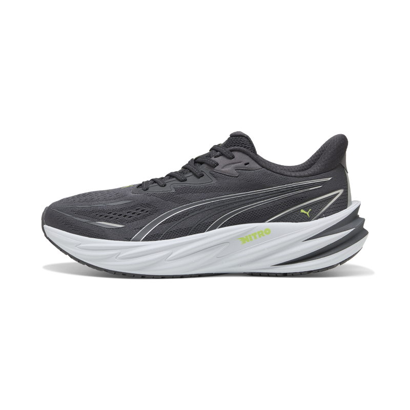 Puma Velocity NITRO 5 Men's Running Shoes - Moody Gray Sunny Lime-1