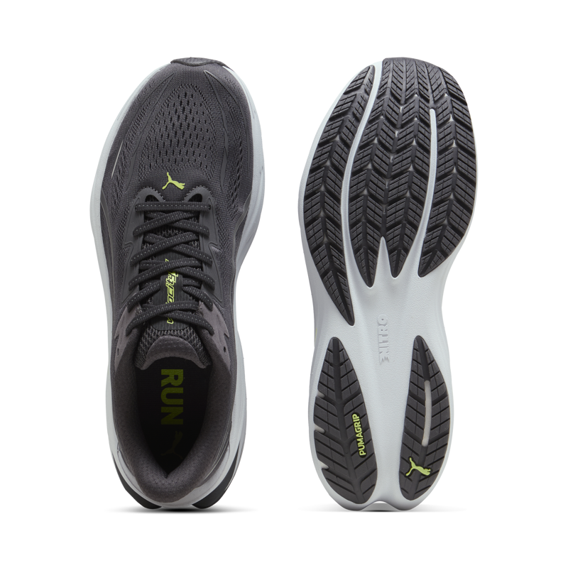 Puma Velocity NITRO 5 Men's Running Shoes - Moody Gray Sunny Lime-6