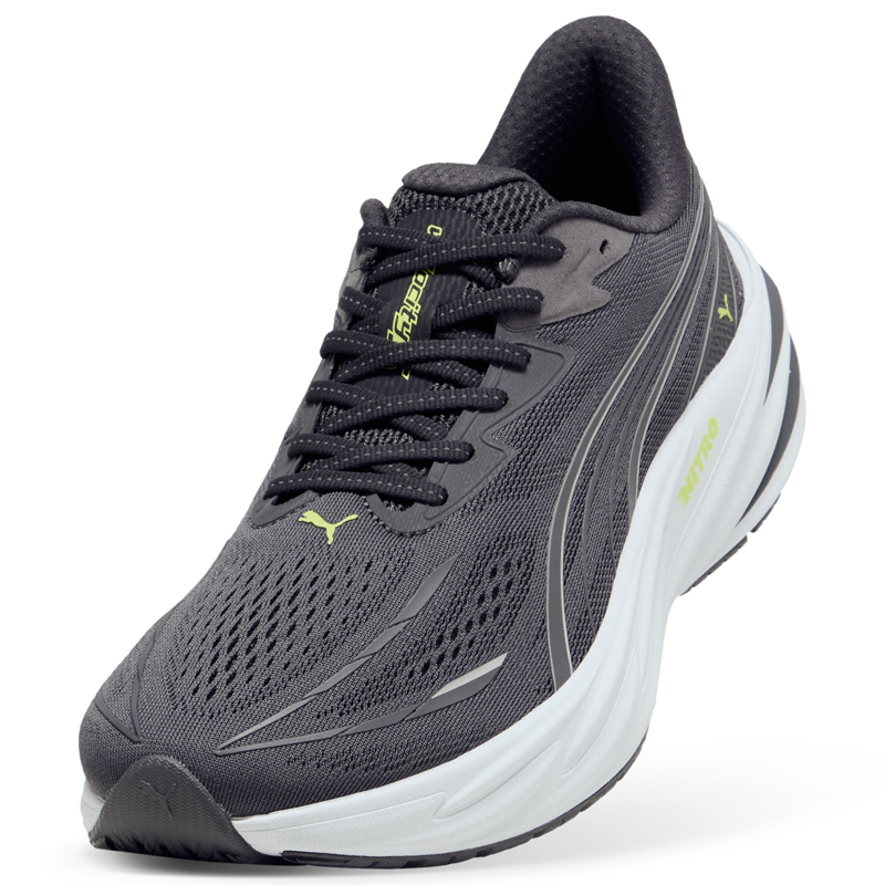 Puma Velocity NITRO 5 Men's Running Shoes - Moody Gray Sunny Lime-4