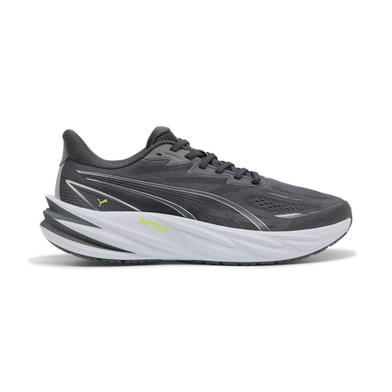 Puma Velocity NITRO 5 Men's Running Shoes - Moody Gray Sunny Lime