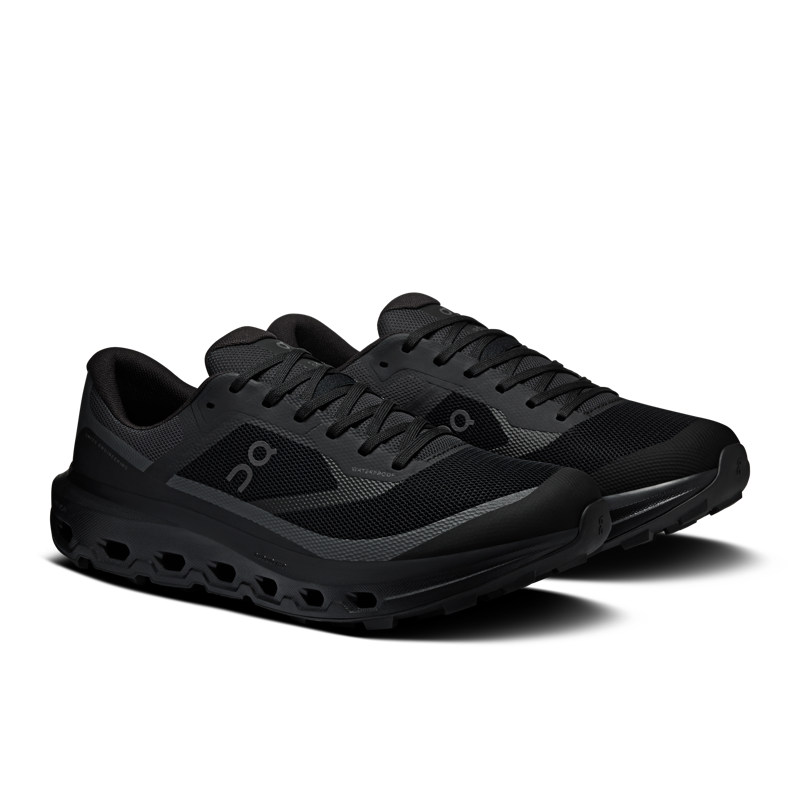 ON Running Cloudvista 3 Waterproof Men's Trail Running Shoes - Black Black-1