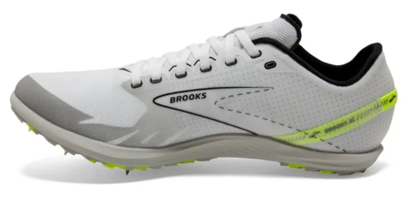 Brooks Draft XC Unisex Spikes - White Black Nightlife-3