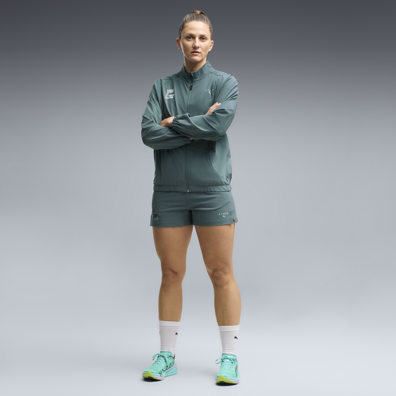 Puma X Hyrox Women's PWRMODE Woven Shorts - Herb Garden-2