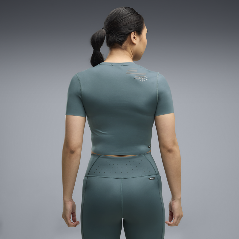 Puma X Hyrox Women's PWRMODE Crop Tee - Herb Garden-3