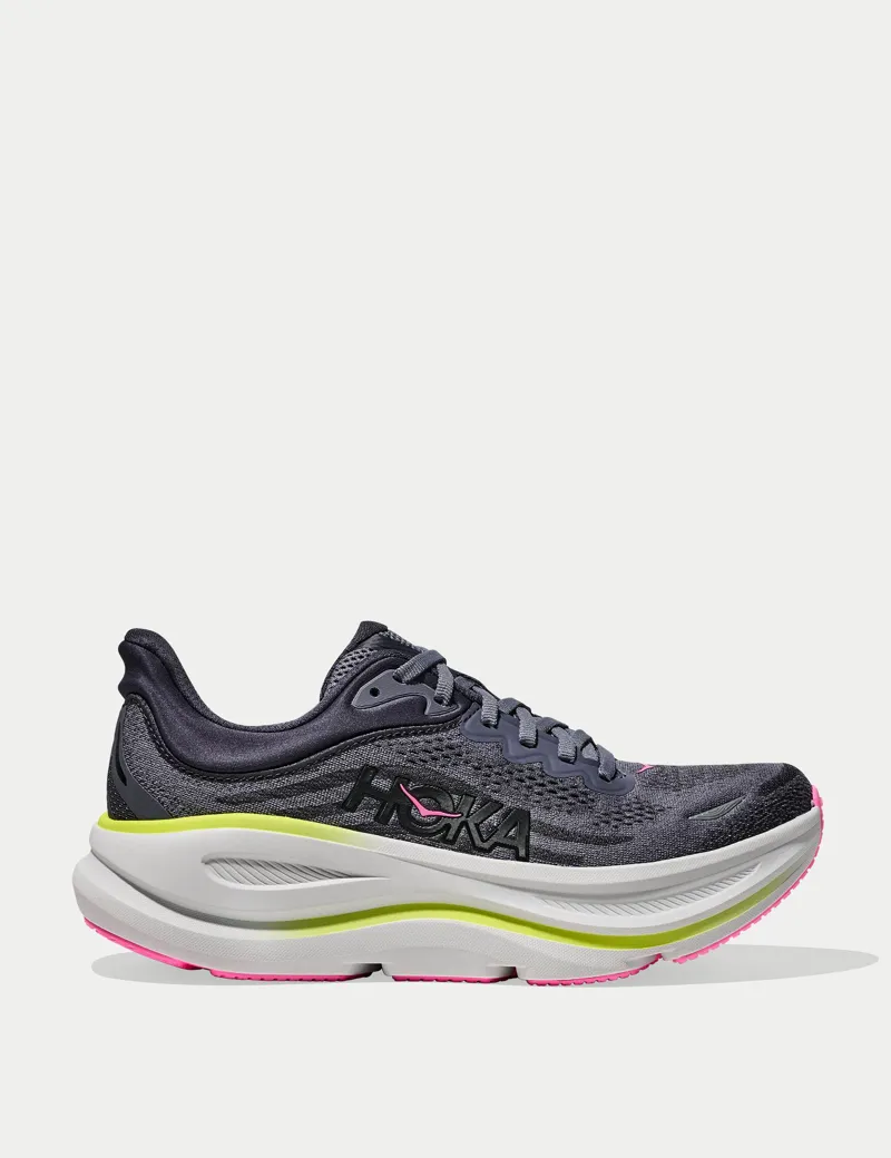 Hoka Bondi 9 Women's Everyday Shoes Charcoal Grey Grey Skies