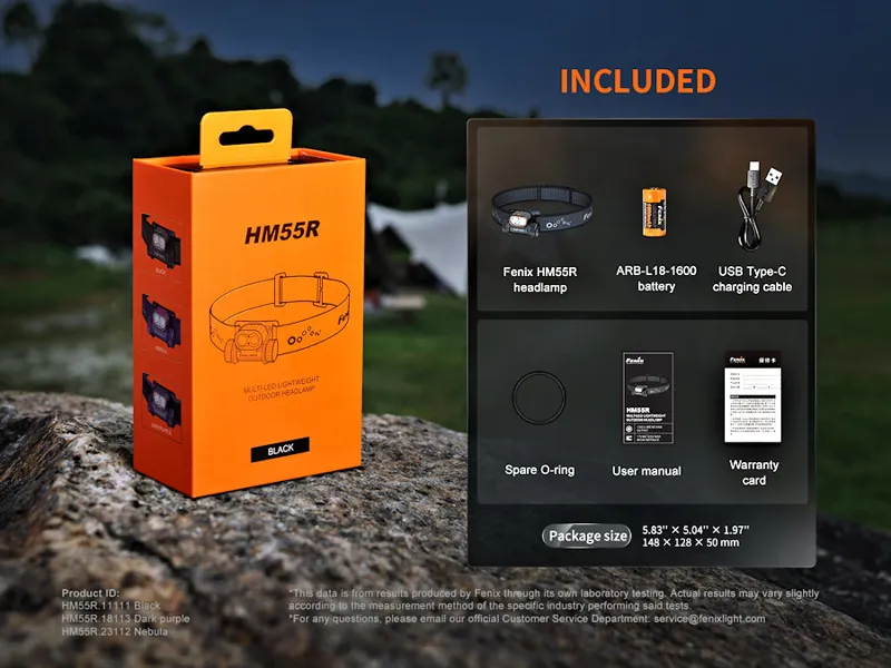 Fenix HM55R Unisex Running Headtorch Black-5