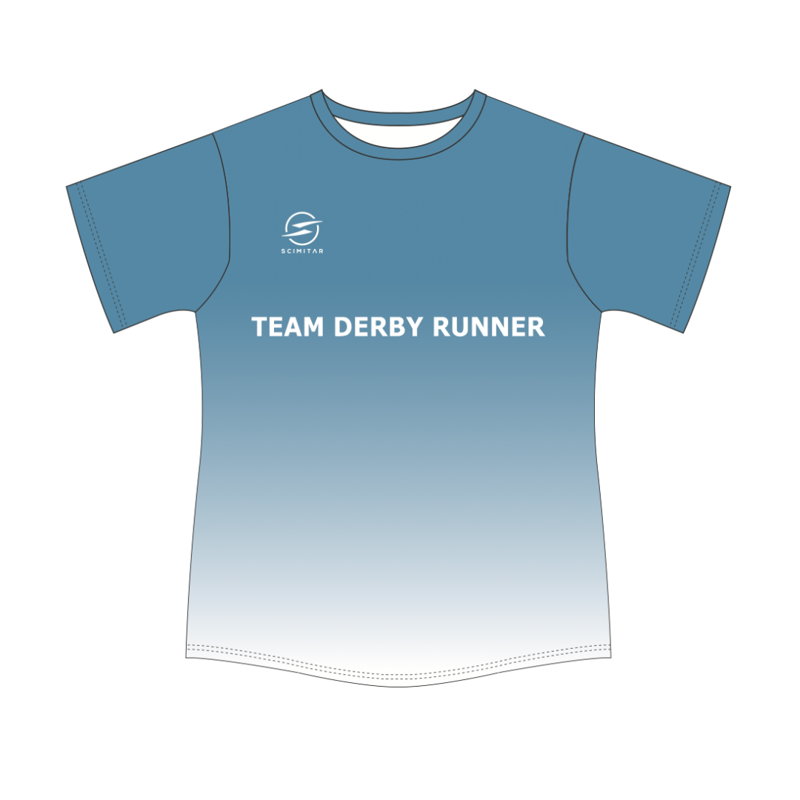 Team Derby Runner Scimitar Aero Tee Blue White Women's